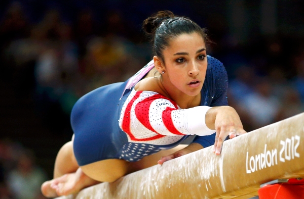 Alexandra Raisman of the U.S. competes in the women's gymnastics balance beam final at the London 2012 Olympic Games